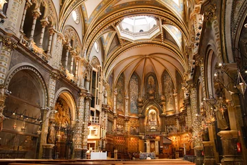 Printed roller blinds Barcelona Basilica at the Montserrat Monastery near Barcelona, Catalonia,