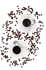 Two cups of coffee (above)