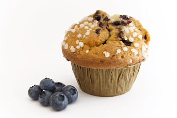 Muffin with blueberries