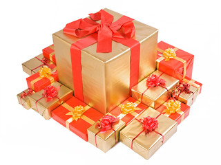 Obraz premium Christmas box isolated on white background