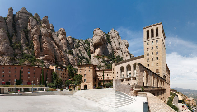 Montserrat Monastery near Barcelona, Catalonia, Spain.