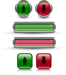 web buttons with arrows
