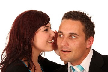 Woman Telling a Secret