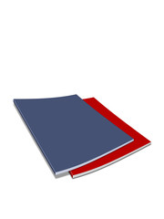 blue and red journal