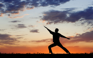 Exercising in a beautiful outdoor environment