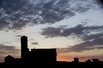 Fototapeta premium Farm Silhouette