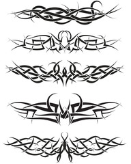 tribal tattoos set