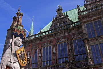 Rolandstatue vor dem Bremer Rathaus