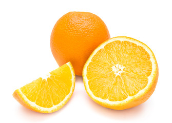 Slice of orange. isolated on white
