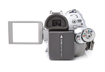 Obraz premium Digital camcorder isolated on white background