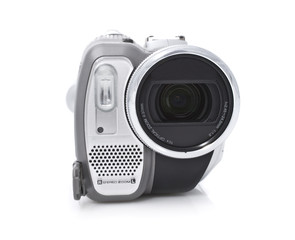 Digital camcorder isolated on white background