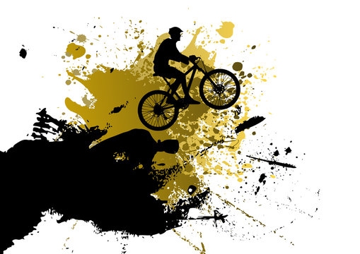 Mountain bike abstract background