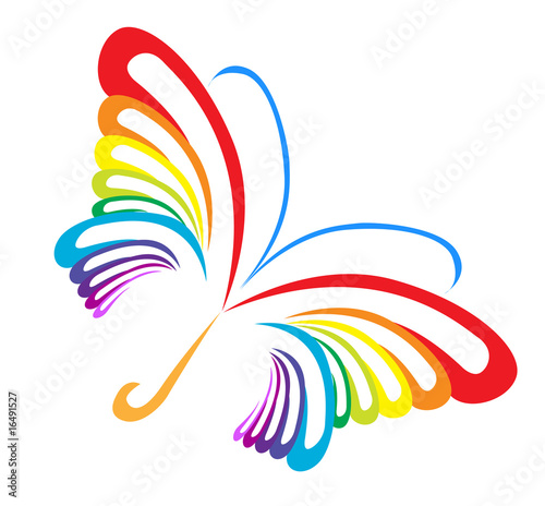 Download "Rainbow butterfly" Stock image and royalty-free vector ...