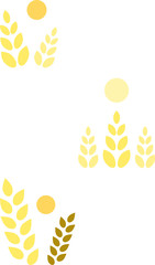 Icon/Symbol: Getreidefeld in der Sommersonne (3-teilig)