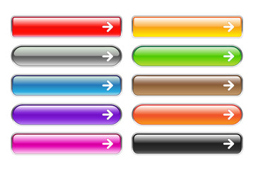 set of colorful web buttons