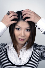 Asian woman in studio