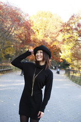 Asian girl in Central Park - 16495716