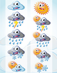 cartoon weather set