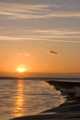 Crepuscule sur la plage de Berck.