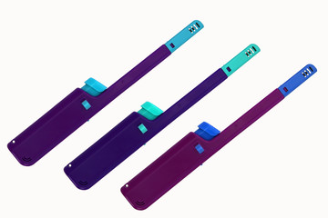 Colorful lighter isolated on white background