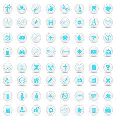 Medical buttons. Vector illustration