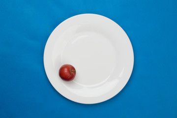 apple and plate. abstraction