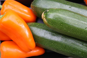 Sweet Peppers and Courgettes