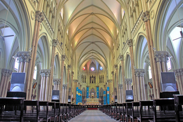 China, Shanghai old building St. Ignacius Cathedral interior.