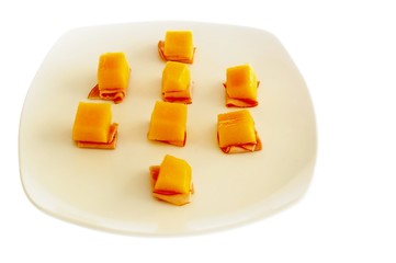 antipasto of ham and rockmelon