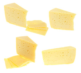 set cheese isolated.