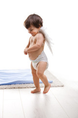 Baby girl with angel wings