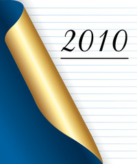 2010 New year page - obrazy, fototapety, plakaty