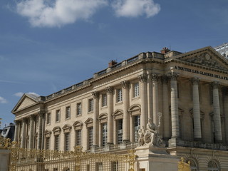 Fototapeta na wymiar Reja dorada y Palacio de Versalles