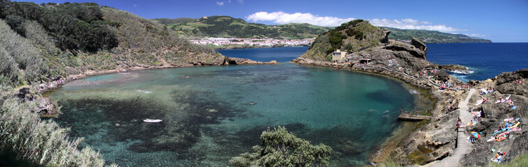 Panorama der Illheu de Vila Franca, Sao Miguel © Henner Damke