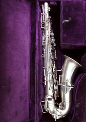 Vintage sax in original case