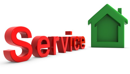 Service Casita Rojo y verde