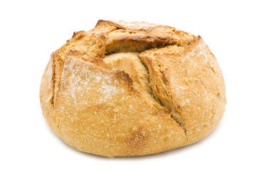fresh bread on white background