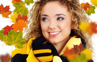 beautiful autumn girl