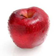 RED APPLE WITH WATER-DROPS