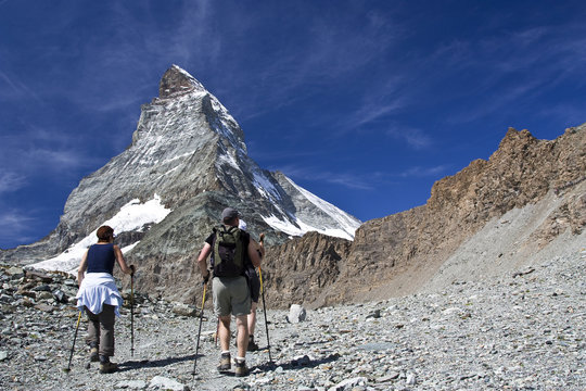 Wanderung zum Matterhorn in der Schweiz