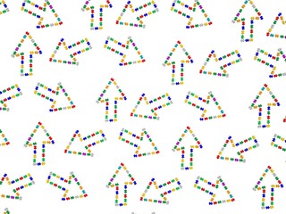 puzzle piece arrow star background