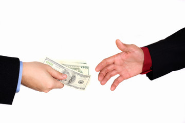Money changing hands