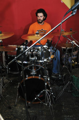 Fototapeta premium music band have training in garage
