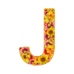 flowers letter J