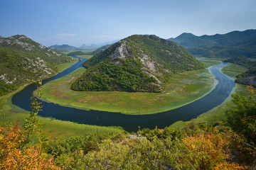 Winding river in Montenegro