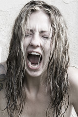 Screaming  woman