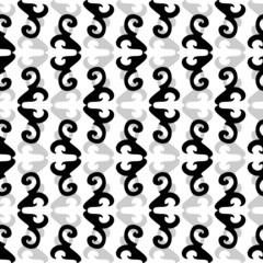 Seamless black ornament vector pattern