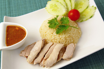 Thai food, chicken and rice(Kao Mun Gai)