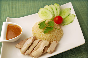 Thai food, chicken and rice(Kao Mun Gai)