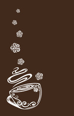 Kaffee, Cafe, Kaffeetasse, Blumen, florales Design